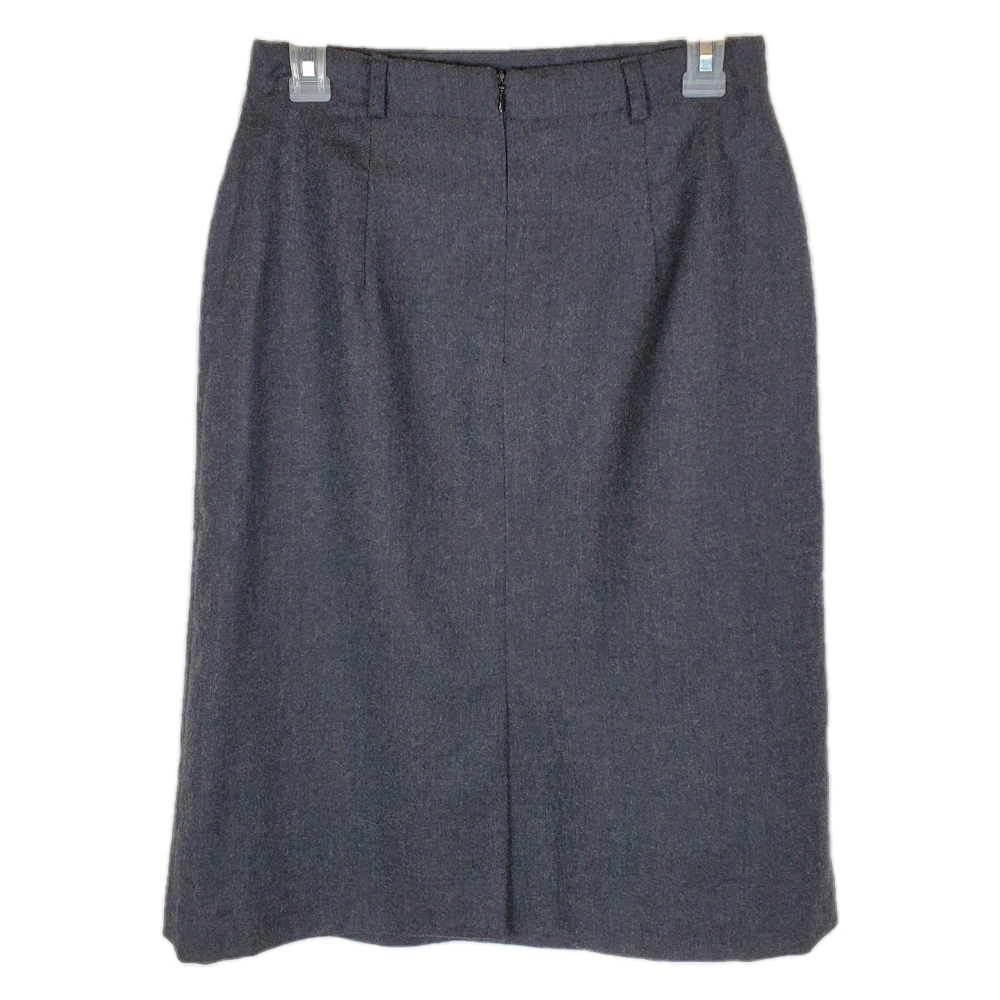 Vtg Talbots Womens Aline Skirt Sz 8 Wool Black